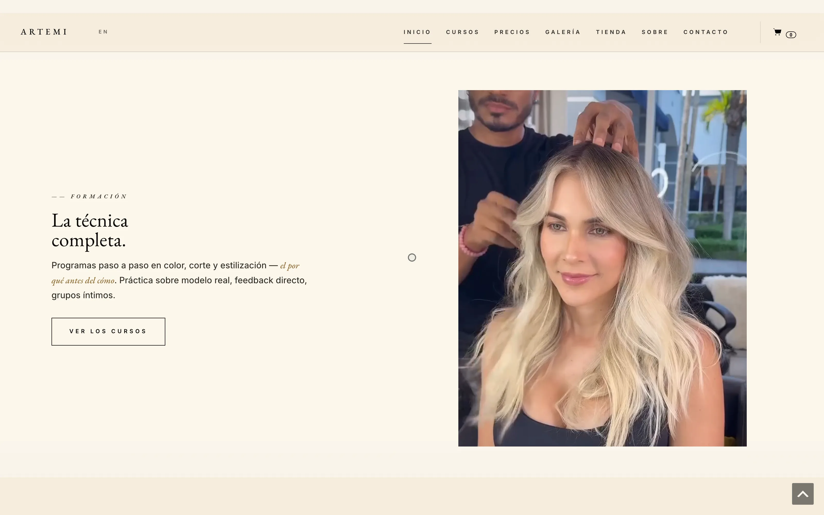Artemi Hair Makeup — Home — mid-scroll