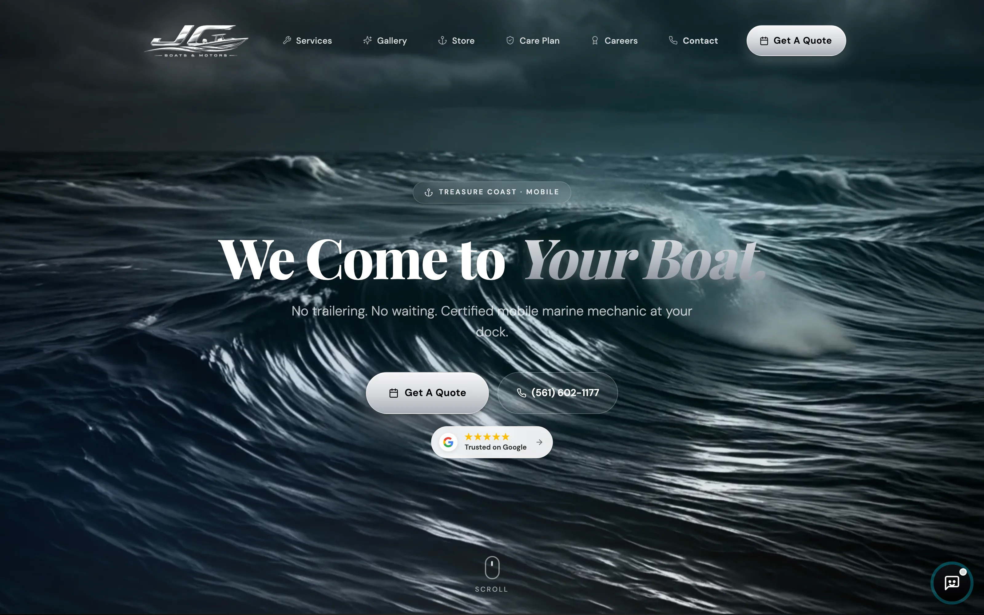 JC Boats and Motors — hero screenshot