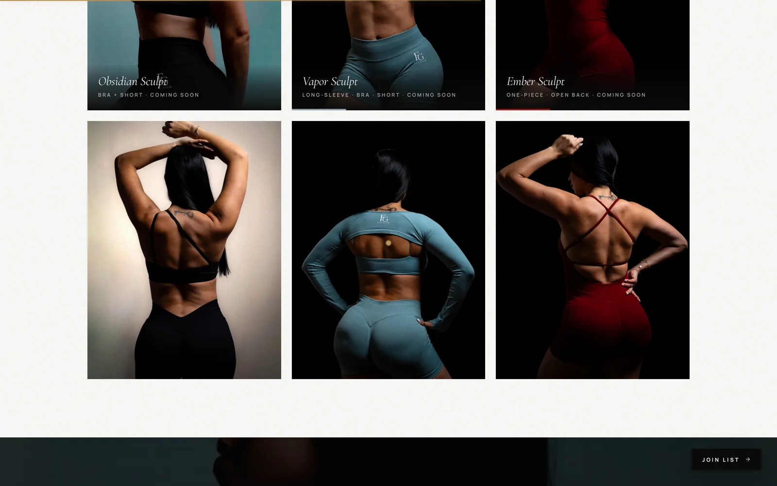 FitGlam · Amanda — Obsidian Sculpt · bra + short