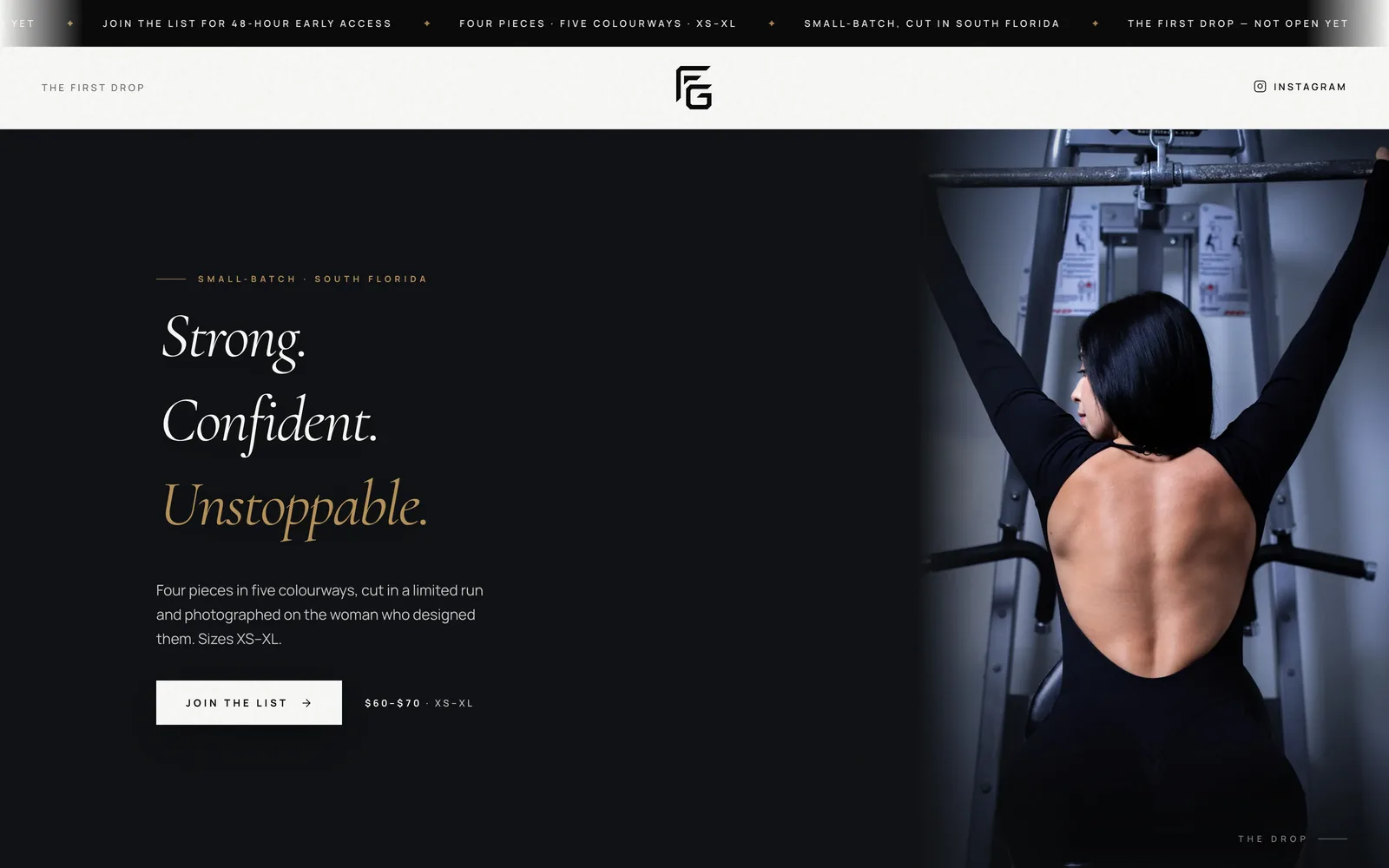 FitGlam · Amanda hero screenshot