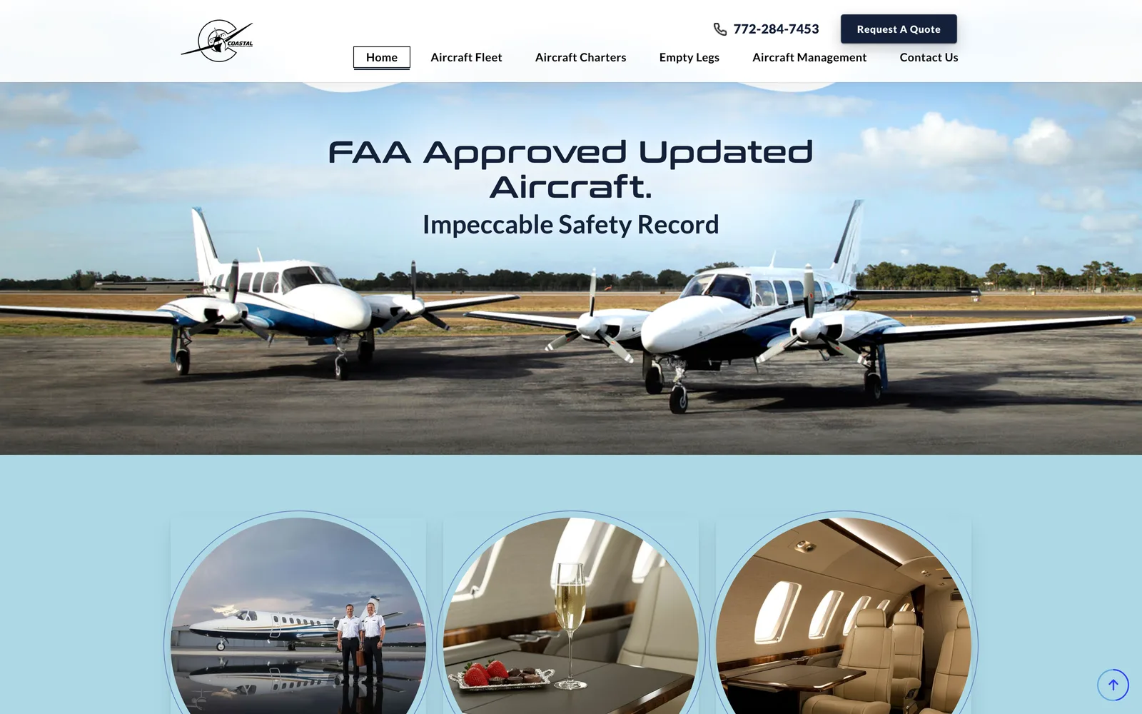 Coastal Connections Aircraft Charter — Fleet + safety record