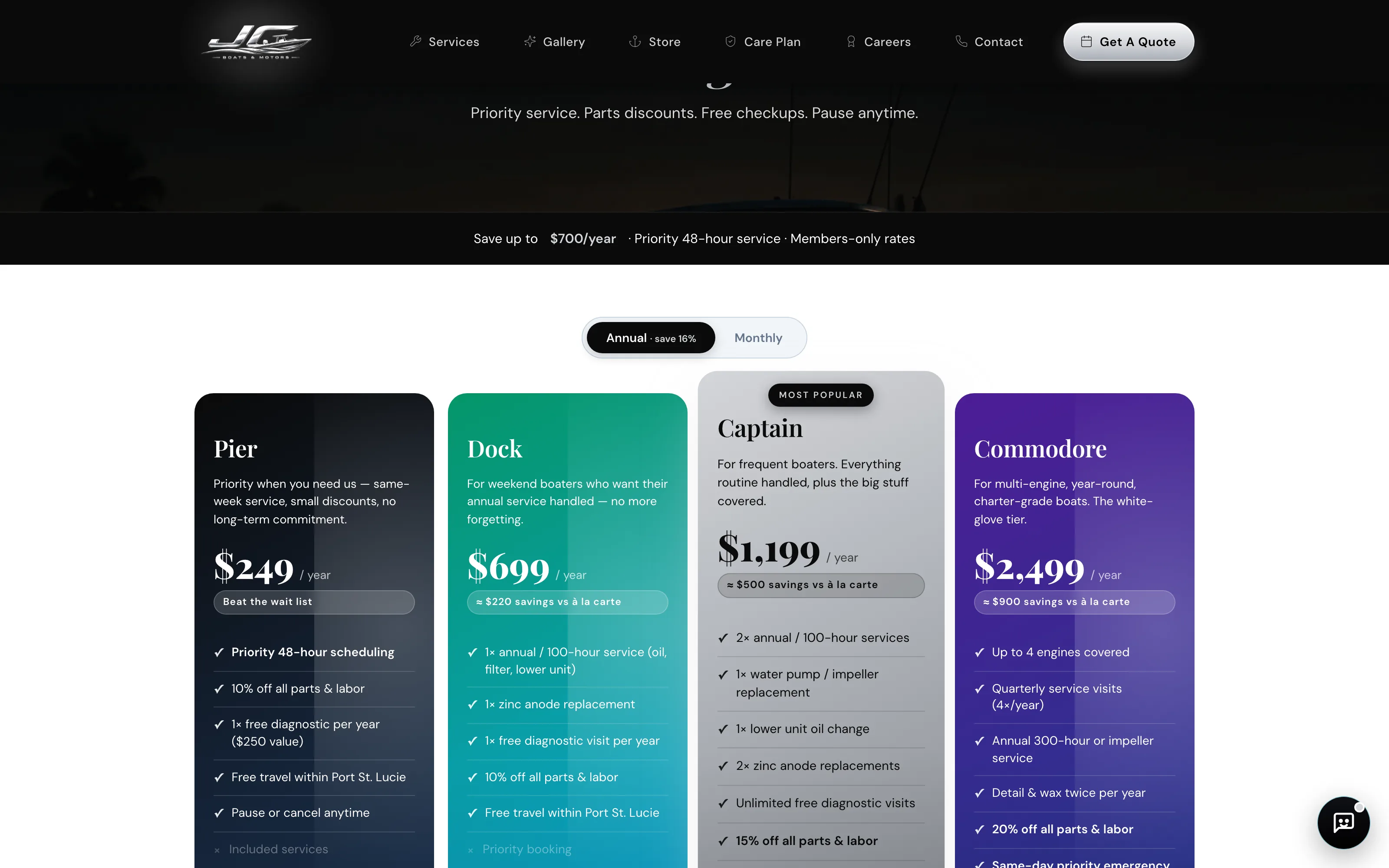 JC Boats and Motors — Care Plan · recurring