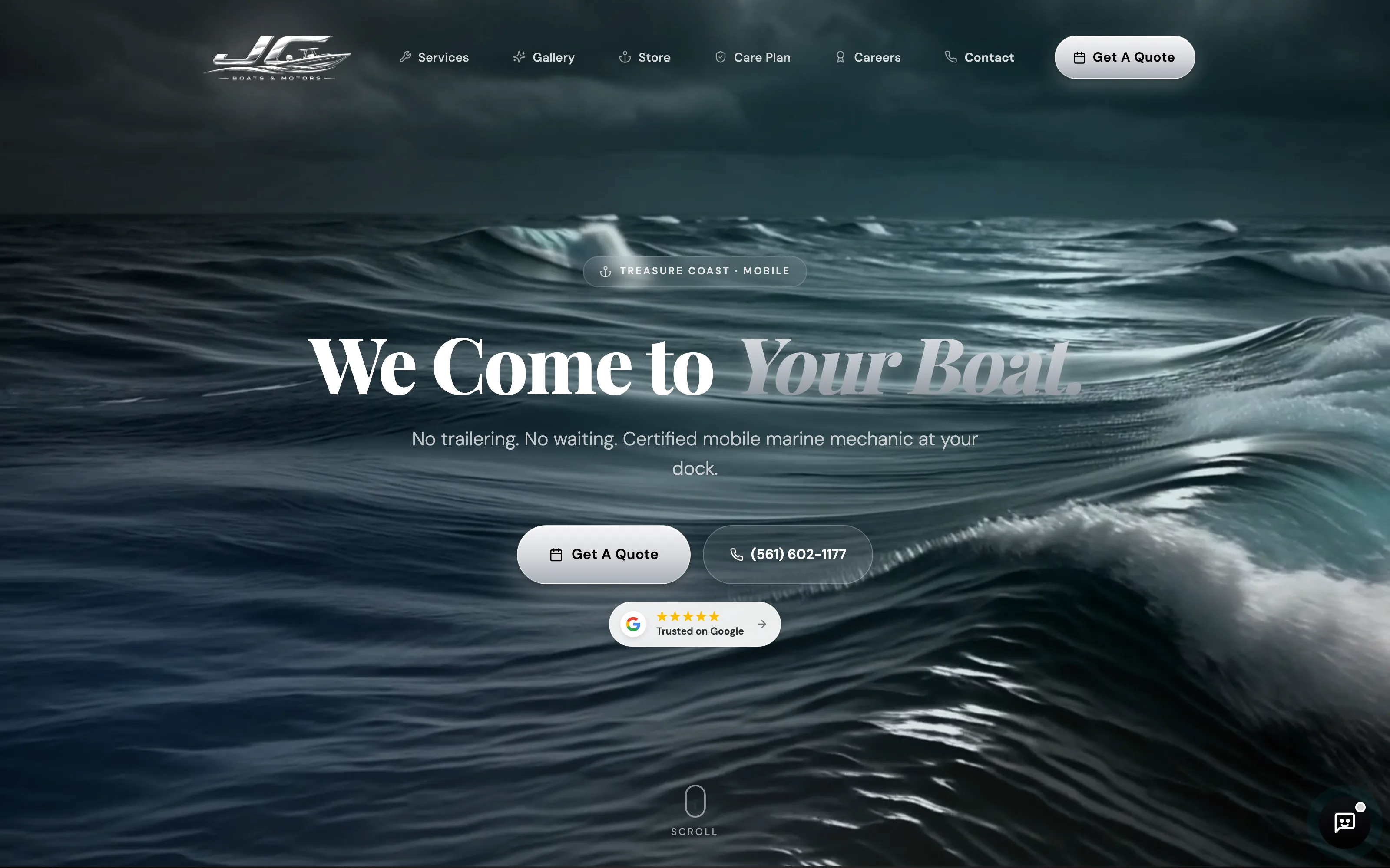 JC Boats and Motors — Hero + book service