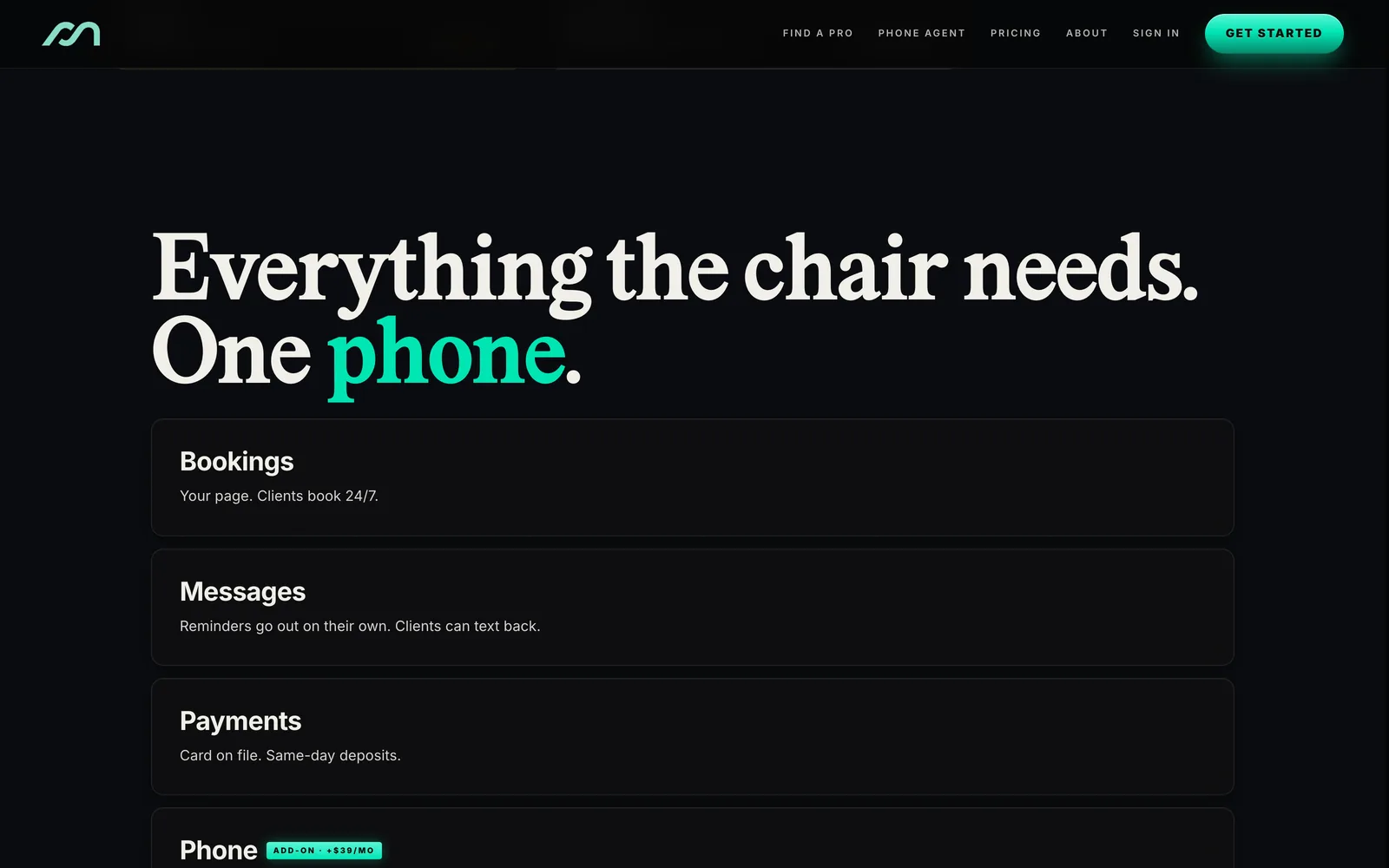 Mane · the platform: Pricing tiers
