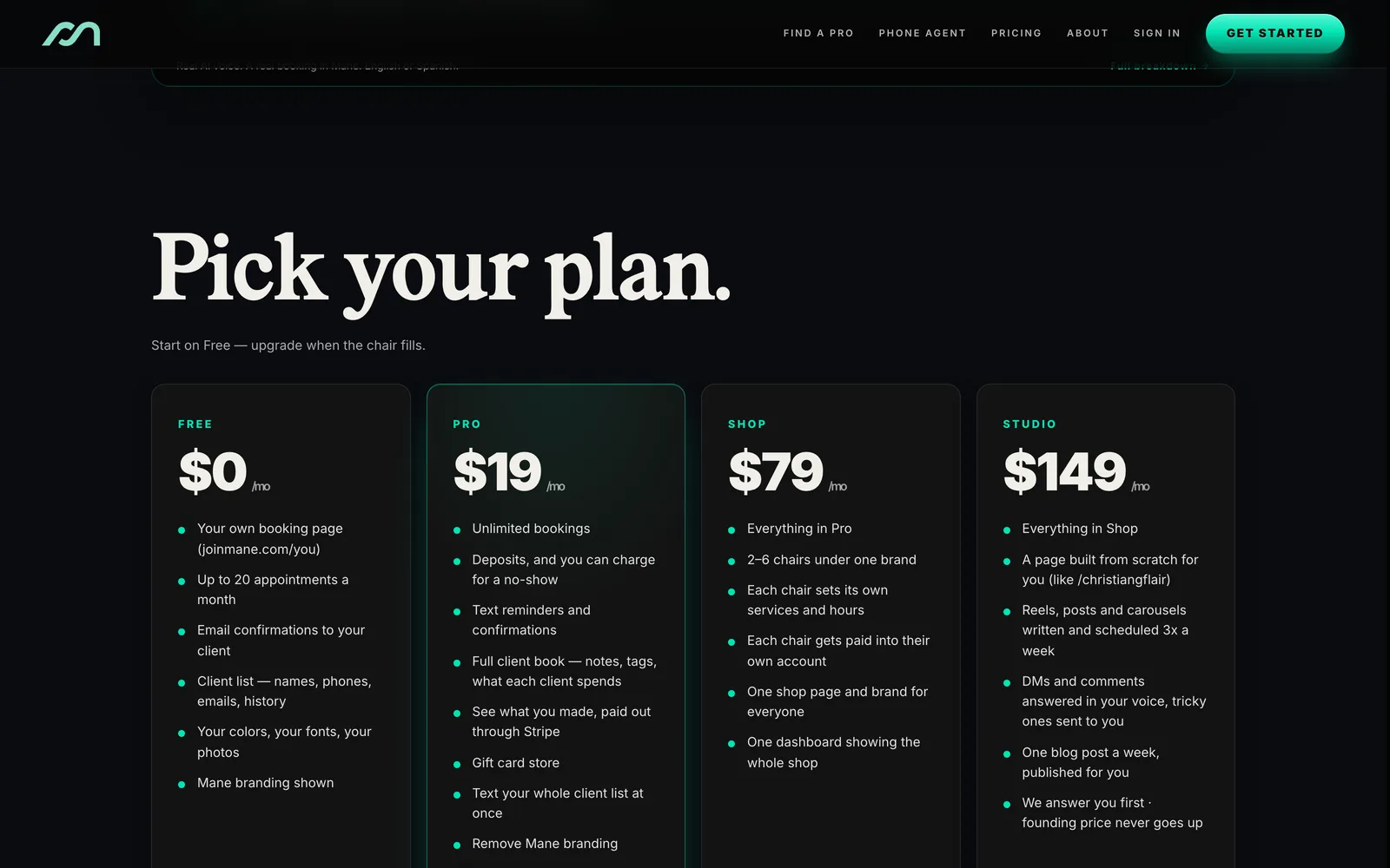 Mane · the platform: Custom Brand tiers